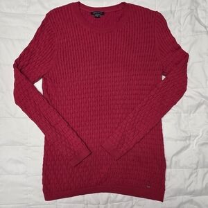 Tommy Hilfiger Red Cable Knit Sweater